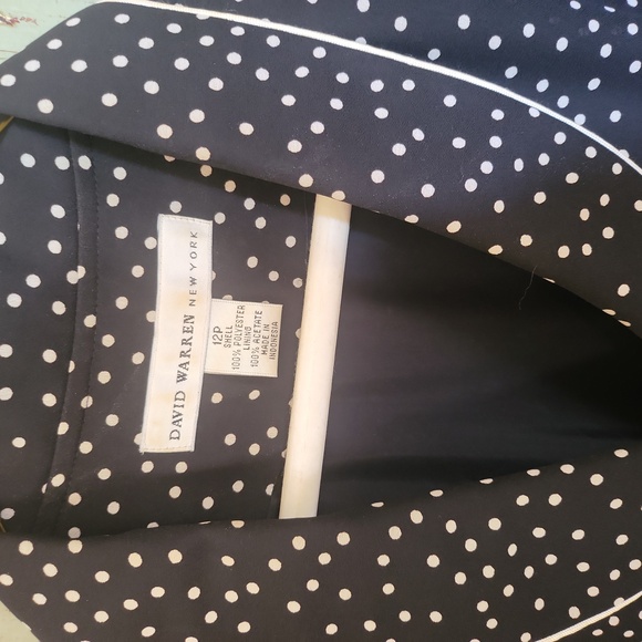 VINTAGE DAVID WARREN POLKA DOT DRESS - Picture 2 of 12